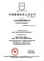 环境治理系统认证证书 18年度